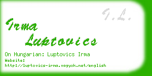 irma luptovics business card